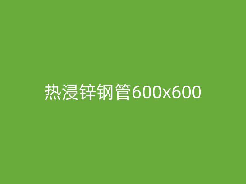 熱浸鋅鋼管600x600